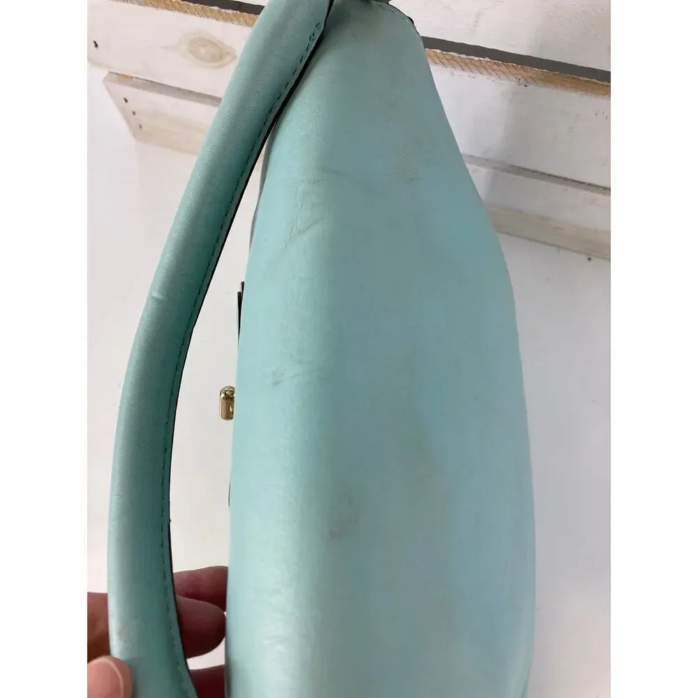 KATE SPADE SMALL LIGHT BLUE SMOOTH LEATHER CROSSBODY BAG